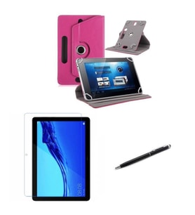 Everest EVERPAD DC-8015 7" Standlı Tablet Kılıfı+Nano Kırılmaz Ekran Koruyucu+Dokunmatik Kalem (Pembe)