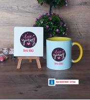 Love Yourself Dekoratif Taş, Kupa Bardak Kırmızı Hediye (Model 6)