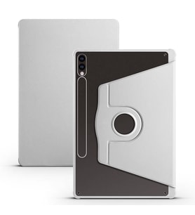 Galaxy Tab S9 Plus Kılıf Termik Kalem Bölmeli Dönebilen Standlı Kılıf (Gri)
