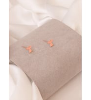 925 AYAR GÜMÜŞ MİNİMAL KANATLI MELEK KÜPE (Rose)