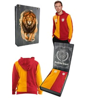 Galatasaray Orijinal Metin Oktay Kapüşonlu Sweat Hediyelik Ahşap Kutulu (Kırmızı)