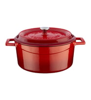 Lava Döküm Yuvarlak Tencere. Trendy Çap(Ø) 24cm. (Kırmızı)