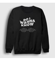 Presmono Unisex Beyaz Know Arctic Monkeys Sweatshirt 14174tt (Siyah)