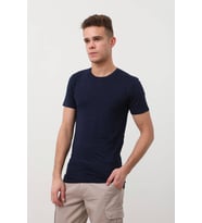 Bisiklet Yaka Basic Tişört Siyah (Siyah)