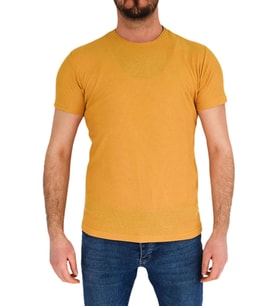 Erkek Sıfır Yaka Tişört T-869 BGL-ST01829 (Hardal)