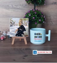 Din Kültürü Öğretmeni Fotoğraflı Dekoratif Taş, Kupa Bardak Beyaz Hediye Öğretmenler Günü Hediyesi (Model 12)