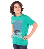 Toontoy Erkek Çocuk Baskılı Tişört (Koyu Yeşil)