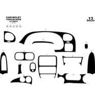 Meriç® Chevrolet Trailblazer Ön Torpido Kaplama Maun 13 Prç 2002-2007 (Piano Black)