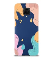 PrintiFy Xiaomi Redmi Note 9 Pro Lansman Kılıf Karışık Renkler Tasarımlı İçi Kadife Kapak (Lacivert)