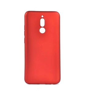 Xiaomi Redmi 8 Kamera Korumalı Mat Soft Silikon Kılıf (Kırmızı)