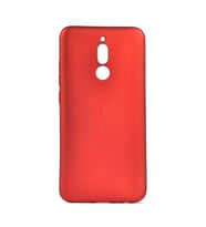 Xiaomi Redmi 8 Kamera Korumalı Mat Soft Silikon Kılıf (Kırmızı)