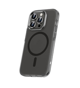 iPhone 15 Pro Max Kılıf Airbagli Magsafe Wireless Şarj Özellikli Klaptika Kılıf (Siyah)