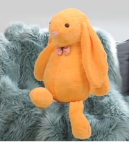 Uyku Arkadaşım PAPYONLU Uzun Kulak Bunny Peluş Tavşan 65 cm (Turuncu)