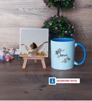 İsme Özel Doğum Günü Hediyesi Fotoğraflı Dekoratif Taş, Kupa Bardak Beyaz Hediye (Model 4)