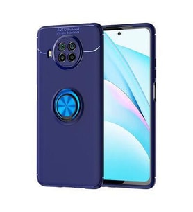 Xiaomi Mi 10T Lite 5G Kılıf 360 Kamera Korumalı Yüzüklü Standlı (Mavi)