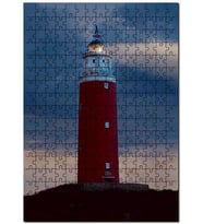 Cakapuzzle Deniz Feneri ve Günbatımında Bulutlu Gökler Puzzle Yapboz MDF (Ahşap) (1000 Parça)