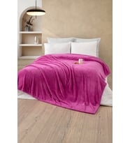 Panchy Canky Coperta Wellsoft Çift Kişilik Battaniye 180x200-200X220 (Mor)