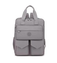 Büyük Boy Krinkıl Kumaş Sırt Çantası Smart Bags 1175 (Gri)