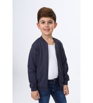 Toontoy Erkek Çocuk Nakışlı Hırka (Füme)