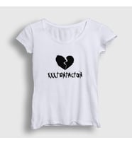 Presmono Kadın Sarı Broken Heart XXXTentacion T-Shirt 47413tt (Beyaz)
