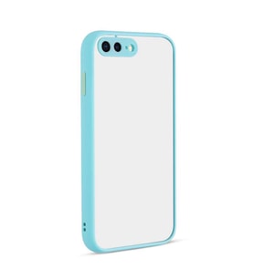 Apple iPhone 8 Plus Kılıf Zore Hux Düğme ve Kapak Zıt Renk Kılıf (Turkuaz)