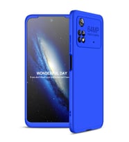 Xiaomi Poco M4 Pro 4G Kılıf 3 Parça Slim Sert Silikon Kapak AYS (Mavi)