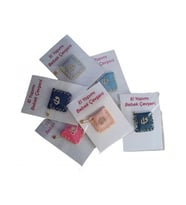 El Yapımı Bebek Cevşeni Kare Renkli 4x3 Özel tasarım 2 Adet (Bordo)