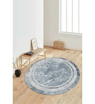 Dijital Baskılı Kaymaz Taban Yıkanabilir Yuvarlak Salon Halısı Koridor Halısı Paspas NDY-HT-154 (Çok Renkli)