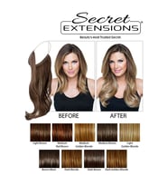 Daha Uzun ve Gür Saçlar için Secret Extensions-Misinalı Postiş! (Siyah)