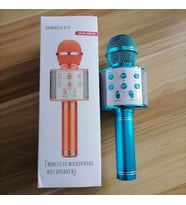 WS-858 Karaoke Mikrofon Ve speaker  (Mavi)