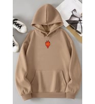 Unisex Ateş Avatar Baskılı Sweatshirt (Bej)