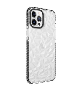 Uyumlu Model Apple iPhone 12 Pro Kılıf Bumper Şeffaf Buzlu Kapak (Siyah)