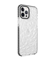 Uyumlu Model Apple iPhone 12 Pro Kılıf Bumper Şeffaf Buzlu Kapak (Siyah)
