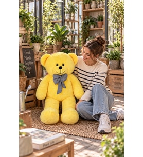 Pandamkee 80 Cm Sevgiliye Özel Hediyelik Ayı (Sarı)