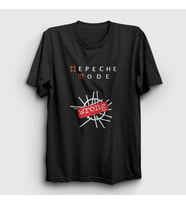 Presmono Unisex Beyaz Wrong Depeche Mode T-Shirt 141448tt (Siyah)