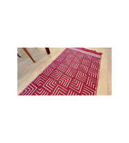 Algelsineve Labirent Desen Antik Kilim, 80x150 (Kırmızı)