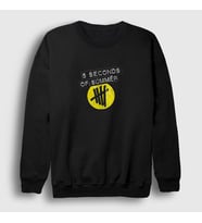 Presmono Unisex Beyaz Logo V2 5 Seconds Of Summer Sweatshirt 383698tt (Siyah)