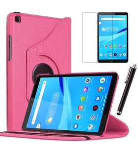 Lenovo Tab M8 8505 / 8705 Uyumlu 8 inç Kılıf Ekran Koruyucu Kalem Set (Pembe)