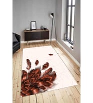 Dijital Baskılı Yıkanabilir Kaymaz Modern Renkli Salon Halısı Mutfak Halısı Yolluk ND-HY-956 (Kahverengi)