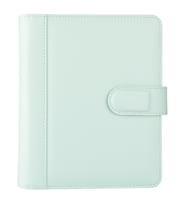 Organizer Ajanda Kılıflı A5 4 Halkalı 15x21 4 Delikli Tarihli Çizgili Blok Rainbow Vegan 19,5x23 cm (Su Yeşili)