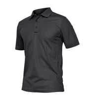 Ghassy Co. Erkek Taktik Polo Yaka Gömlek Hızlı Kuruma Nem Emici Performans Pique Jersey Golf T-shirt (Koyu Gri)