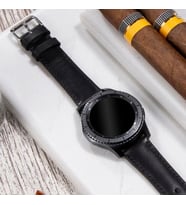 vagave Samsung Galaxy Watch 4  Watch 5 Watch 6 40 44 Mm/pro 45 Mm, Watch 4 40 42 44 46 Mm , Watch 3 41 42 Mm Deri Kordon (Siyah)