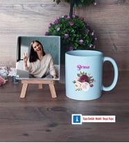 İsme Özel Doğum Günü Hediyesi Fotoğraflı Dekoratif Taş, Kupa Bardak Beyaz Hediye (Model 1)