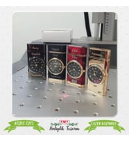 Kişiye Özel Saatli Gazlı Pürmüzlü Lüks Çakmak (Altın)