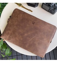 Modica Renton - Hakiki Deri MacBook Çantası (Kahverengi)