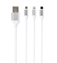 İTHİNK SILVER KABLO ÇOKLU ŞARJ 3in1 (Beyaz)