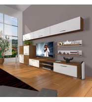 Decoraktiv Eko 8 Slm Dvd Tv Ünitesi Tv Sehpası (Beyaz - Kahverengi)