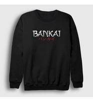 Presmono Unisex Beyaz Bankai Anime Bleach Sweatshirt 127129tt (Siyah)