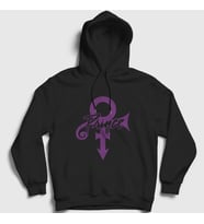 Presmono Unisex Gri Logo Prince Kapüşonlu Sweatshirt 406469tt (Siyah)