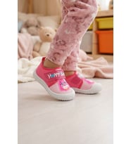 Gezer Yazlık Keten Kız Bebe Happy Birds Cırtlı Ayarlanabilir Ayakkabı